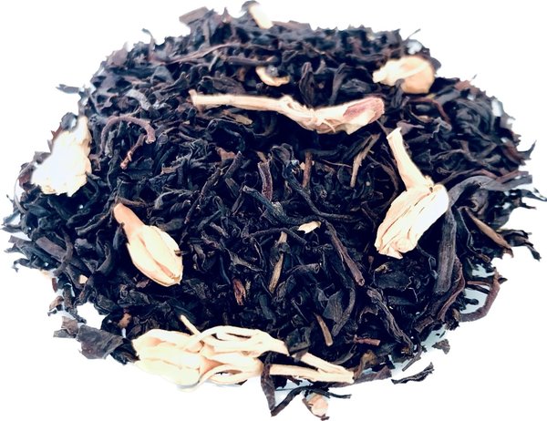 Schwarzer Tee Geisha, aromatisiert, Jasmin und Rosen